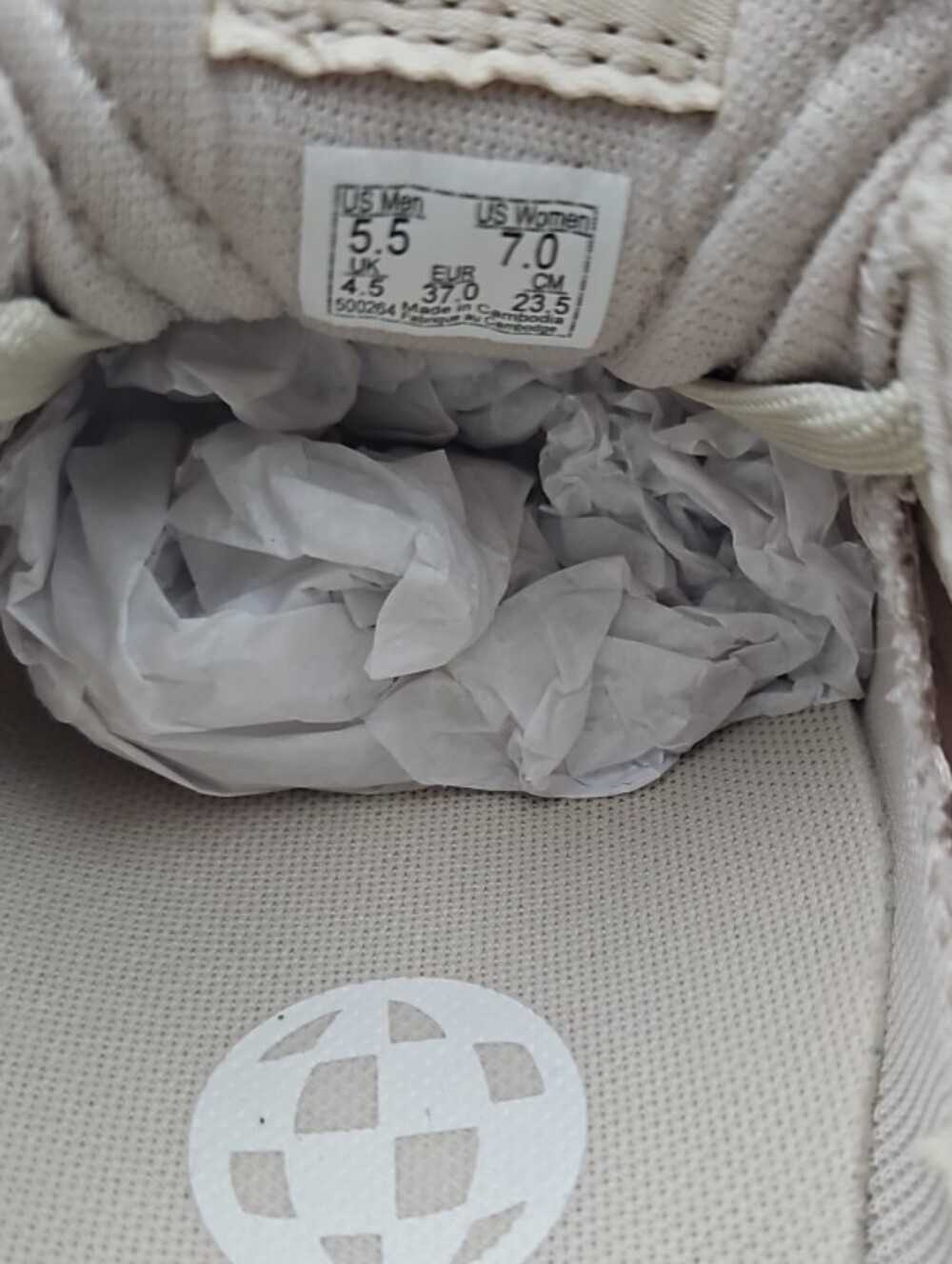 Vans Women's Cream Mesh & Suede Sneaker - Picture 8 of 10